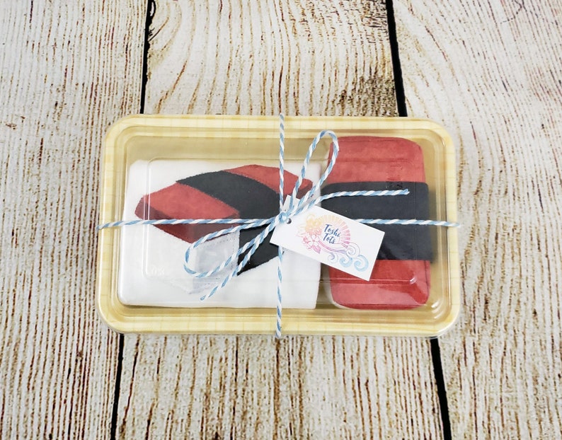 Spam Musubi Rattle and Onesie Bento Box Set image 1