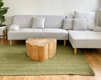 Green Rug, Area rug, Handwoven rug, 8x10 green rug, 5x8 green rug, 3x5 area rug, custom rug