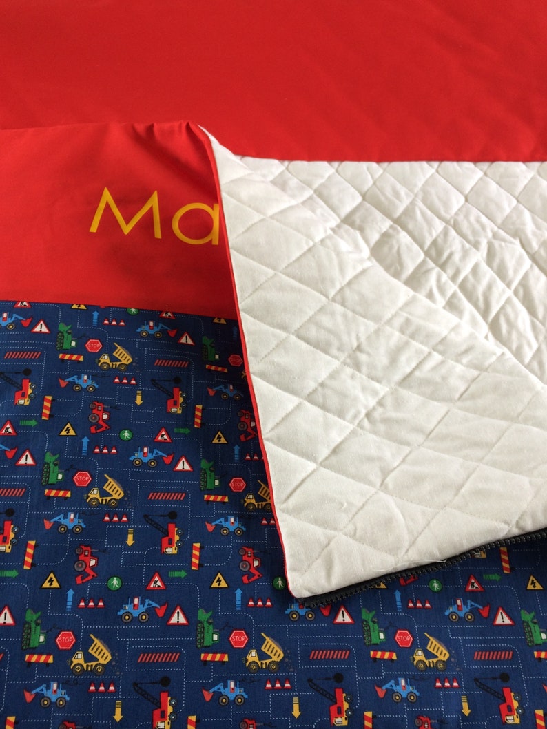 Sac de couchage matelassé Maternelle Personnalisé avec prénom duvet / molletonné siestes à l'école SUR COMMANDE image 5