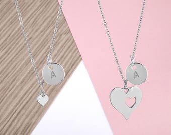 matching Mother and daughter necklace set, mother daughter gift,grandma gift, gift for mum, mum gift, mom gift, mum and daughter necklace,