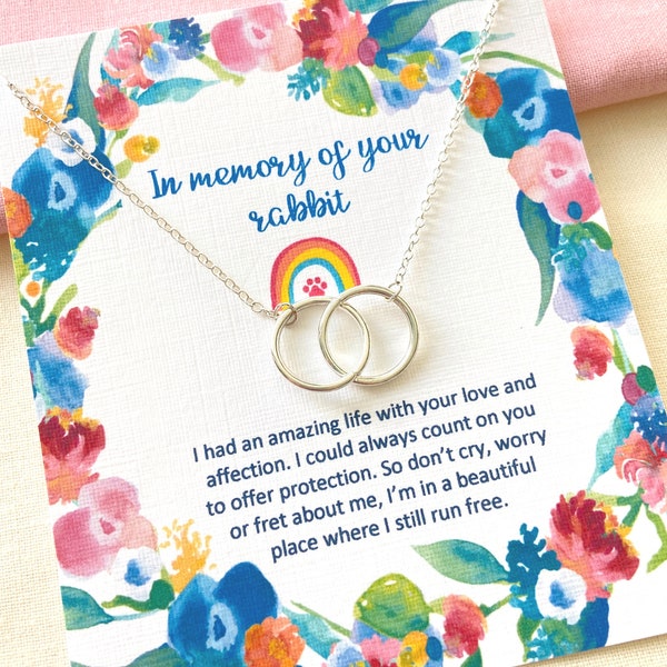 Rabbit memorial, Rabbit loss gift, pet loss gift, rabbit memorial, rabbit sympathy gift and card, pet loss, loss of rabbit,