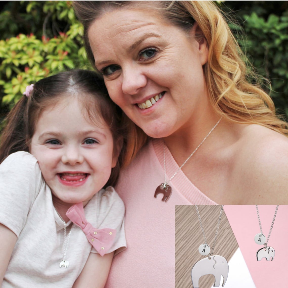 Mom and Daughter Necklace Set Mother and Daughter Matching Etsy