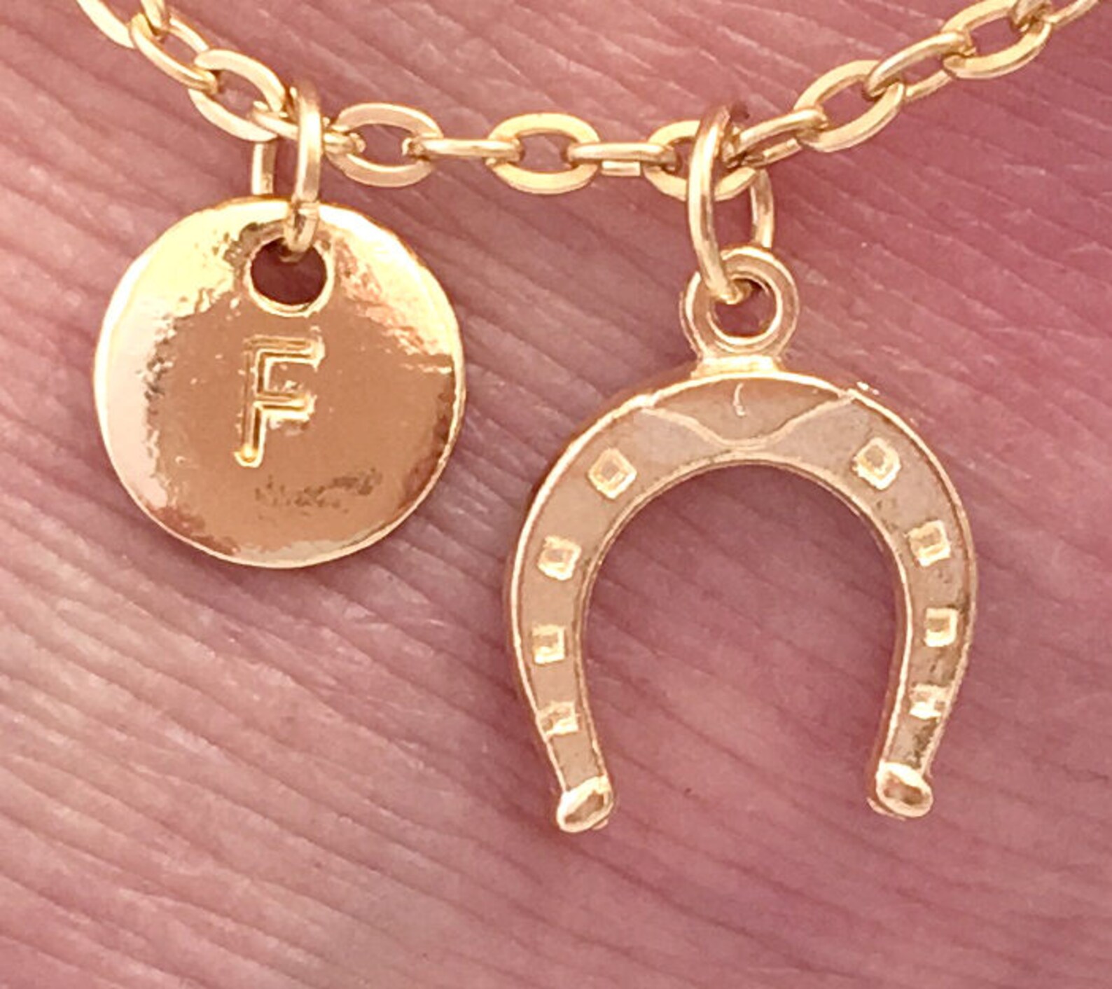 Horseshoe anklet horseshoe jewelryankle bracelet gold Etsy