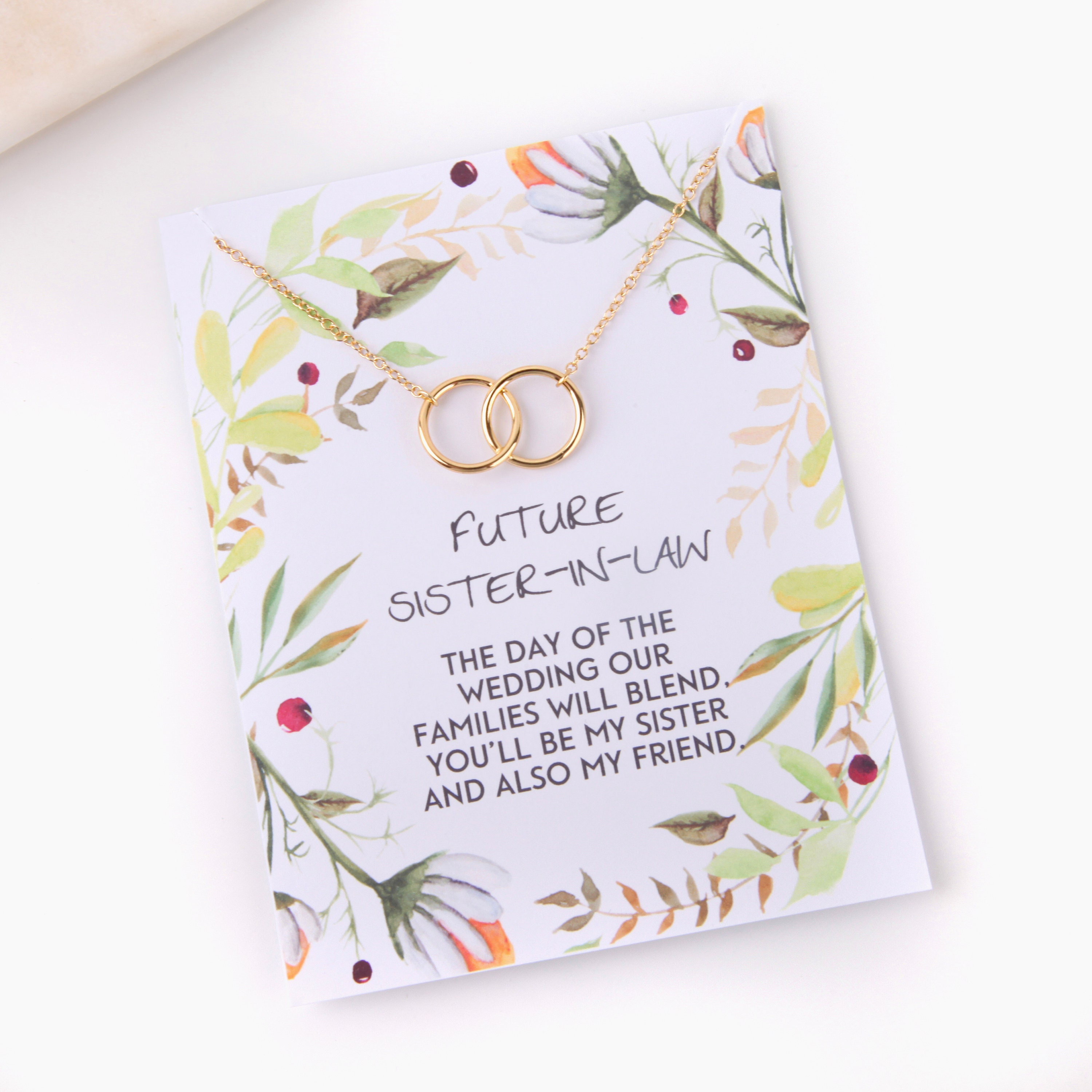 Sister in Law Necklace Sister in Law to Be Gifts Future - Etsy UK