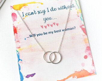 Personalised best woman proposal gift, best woman card and gift, be my best woman, best friend, groom tribe