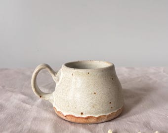 Taza Cortado de gres blanco: Mini taza de café de cerámica