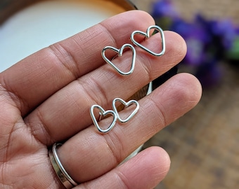 Mini Heart Earrings | Minimalist Earrings | Heart Earrings | Love Earrings | Sterling silver Heart Earrings | Heart Stud Earrings