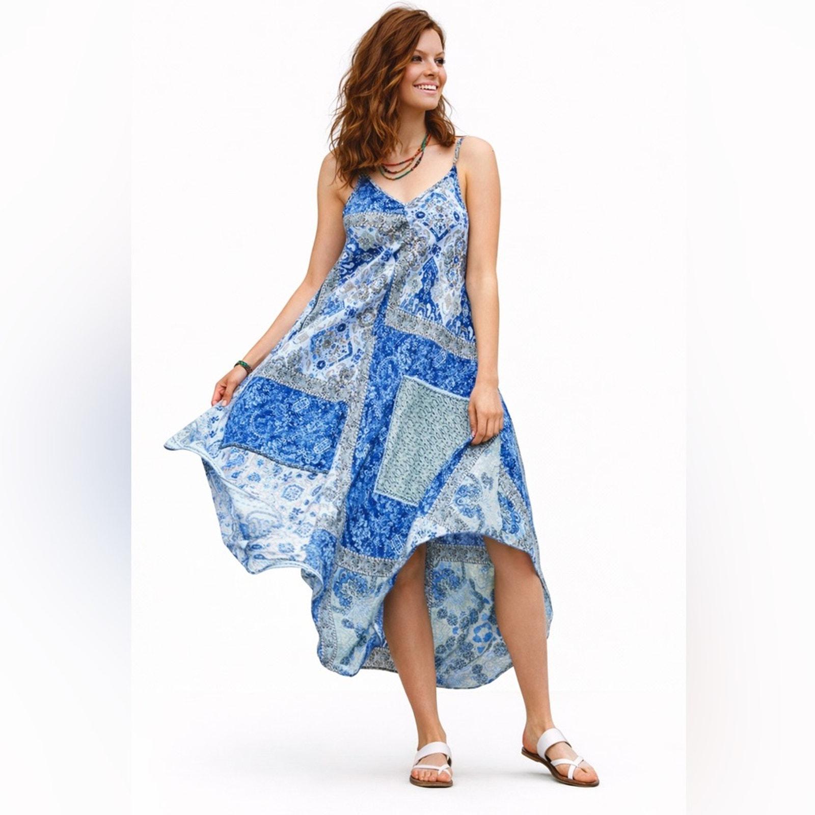 chinese dress ladies Mediterranean Dress  MAXXI BLUE