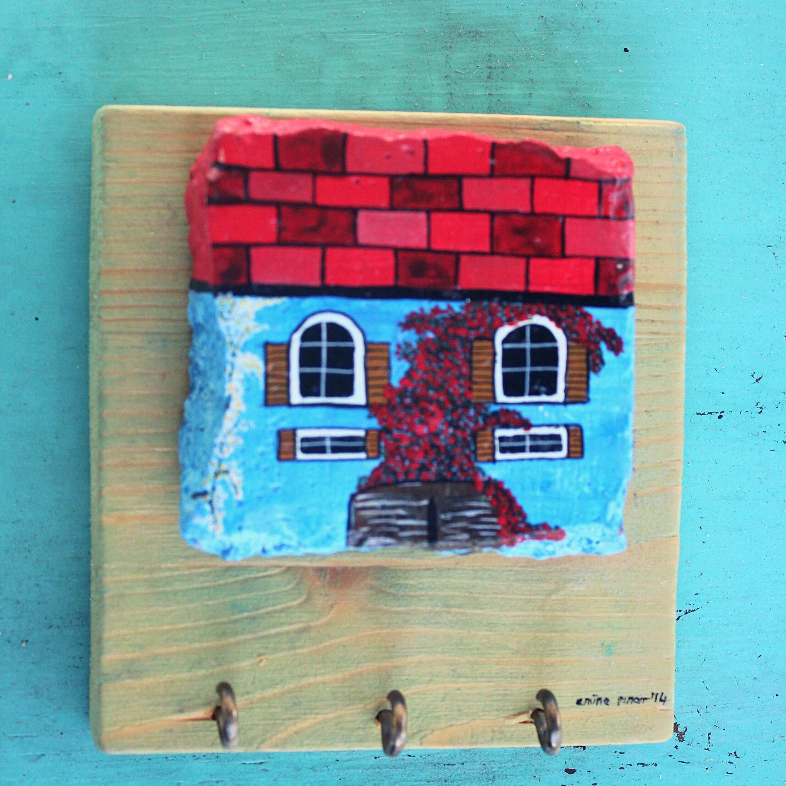 Ein von einer Art Stein gemalt Home Concept Holz Basis | Etsy