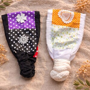 Boho Patchwork Stirnband 2er Set, Breite Baumwolle Leinen Haar Wrap, Spitze Festival Stirnband, Boho Haarband, Hippie Kopftuch, Geschenk für Sie