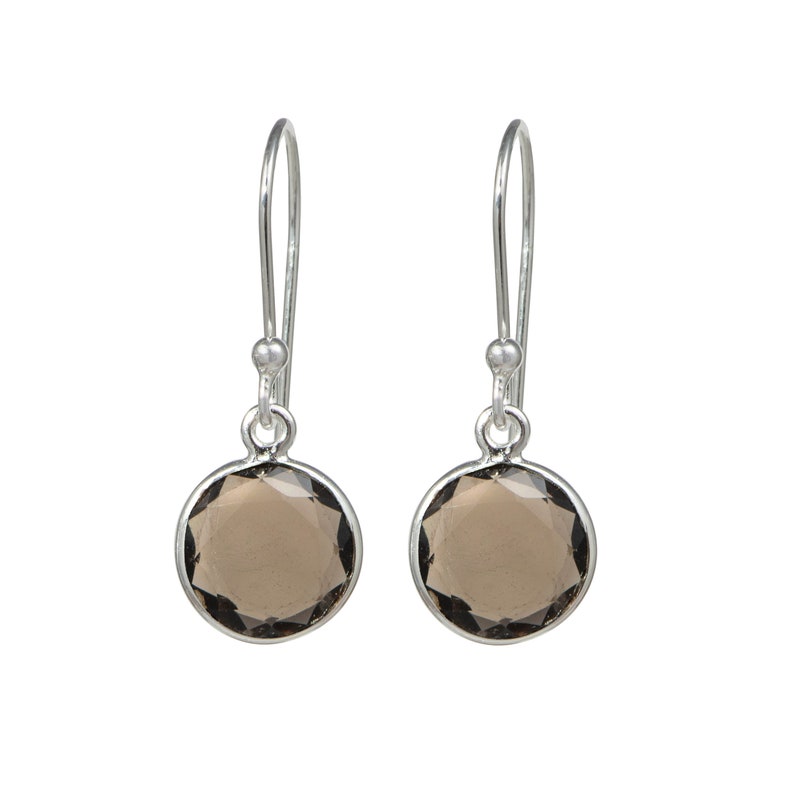 Details about Sterling silver and faceted Smoky Quartz drop earrings Details about Sterling silver and faceted Smoky Quartz drop earrings
