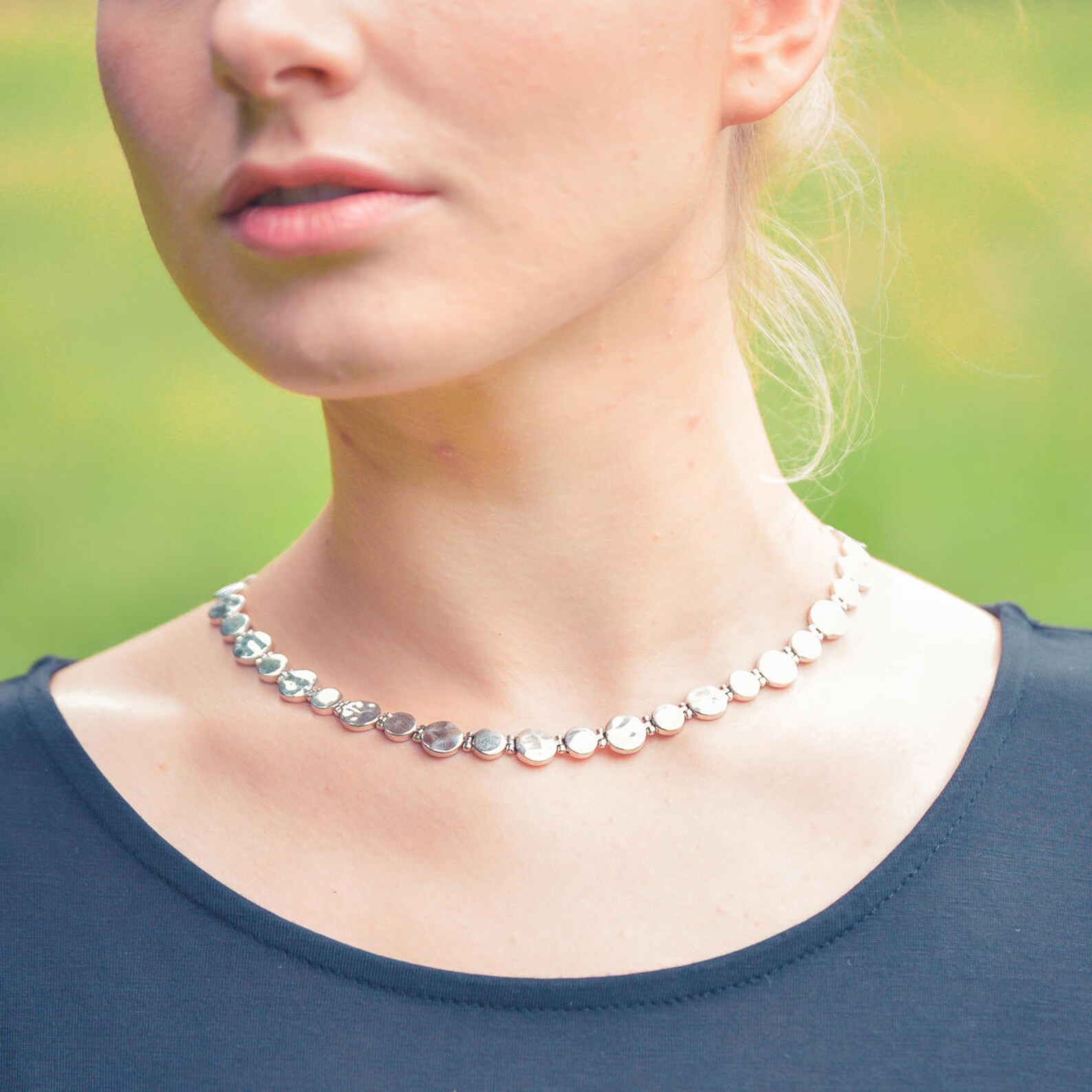 Sterling Silver Collar Necklace With Individually Hinged Etsy Ireland