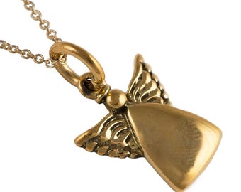 Vergulde sterlingzilveren beschermengelketting