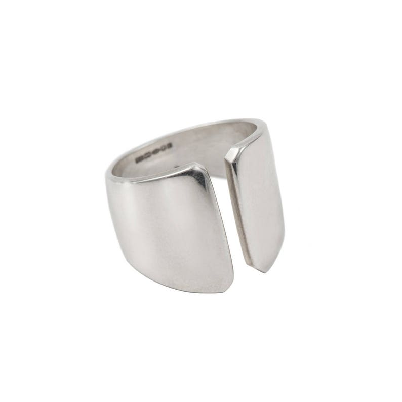 Sterling Silver Wide Chunky Gap Ring - Etsy