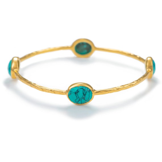 Charm Bangle Bracelet in 18k Gold Vermeil