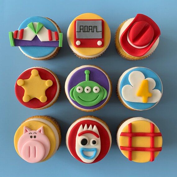 12 Toy Story Inspired Cupcake Toppers-Fondant | Etsy