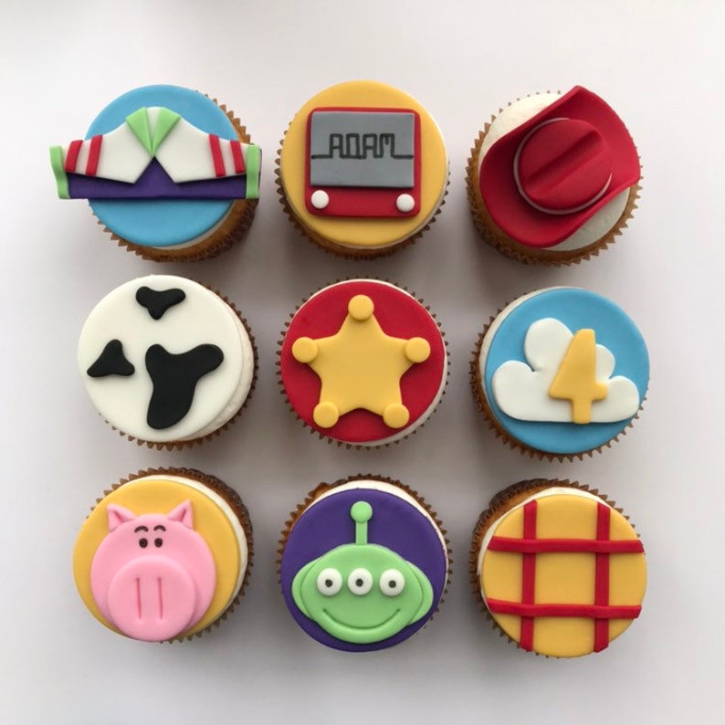 12 Toy Story Inspired Cupcake Toppers-Fondant image 0