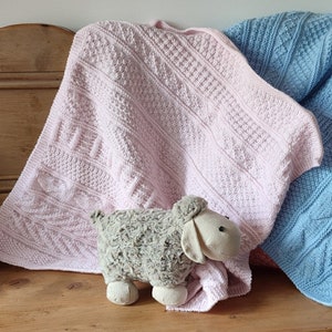 Stripes Baby Blanket Knitting Pattern: Easy Knit & Purl (PDF)