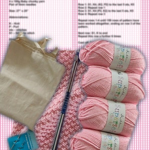 HolmeCraft™  complete knitting kit for chunky baby blanket