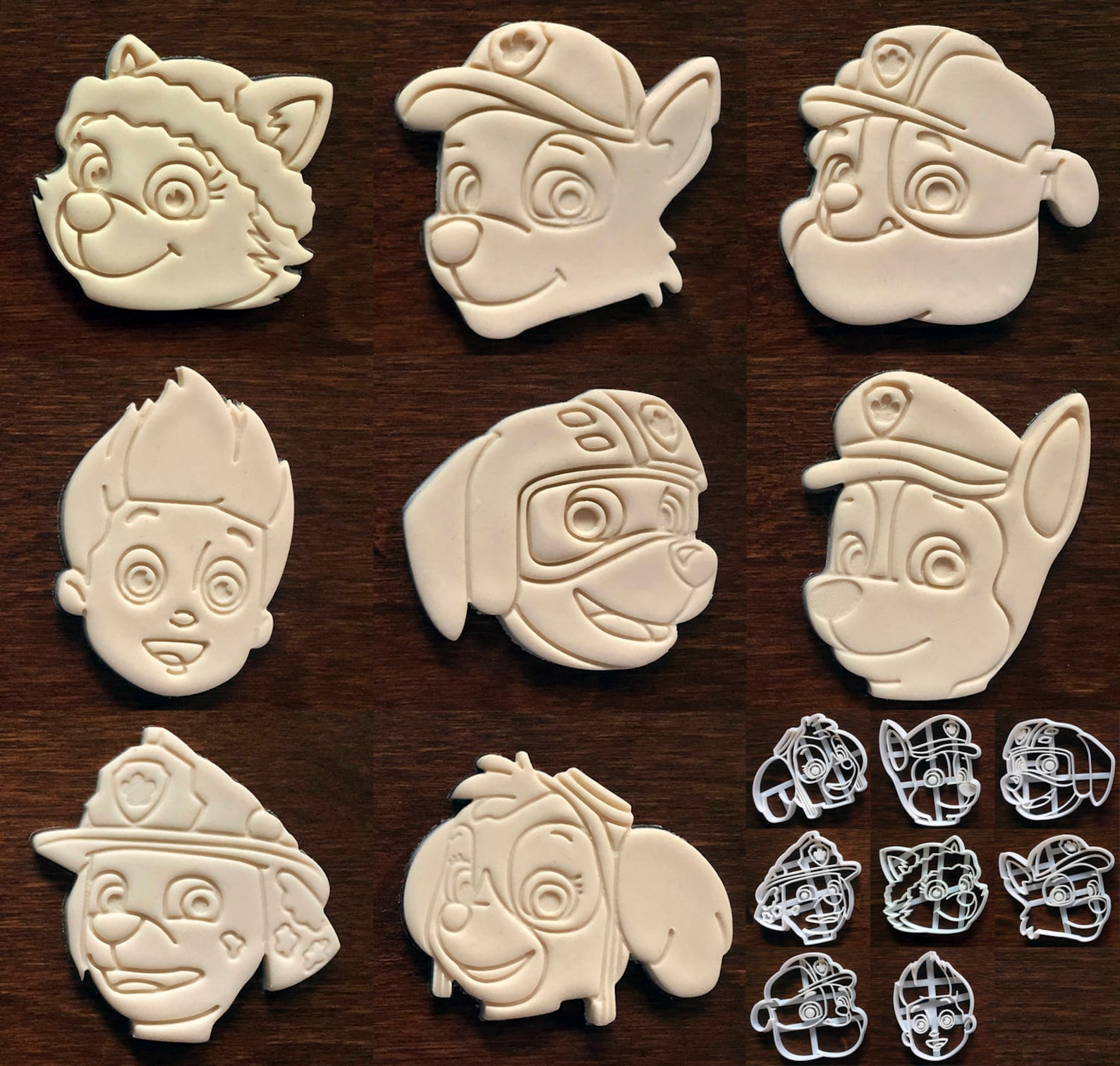 Paw Patrol Cookie Cutter Set 8 Pieces Paw Patrol Dog Face Etsy
