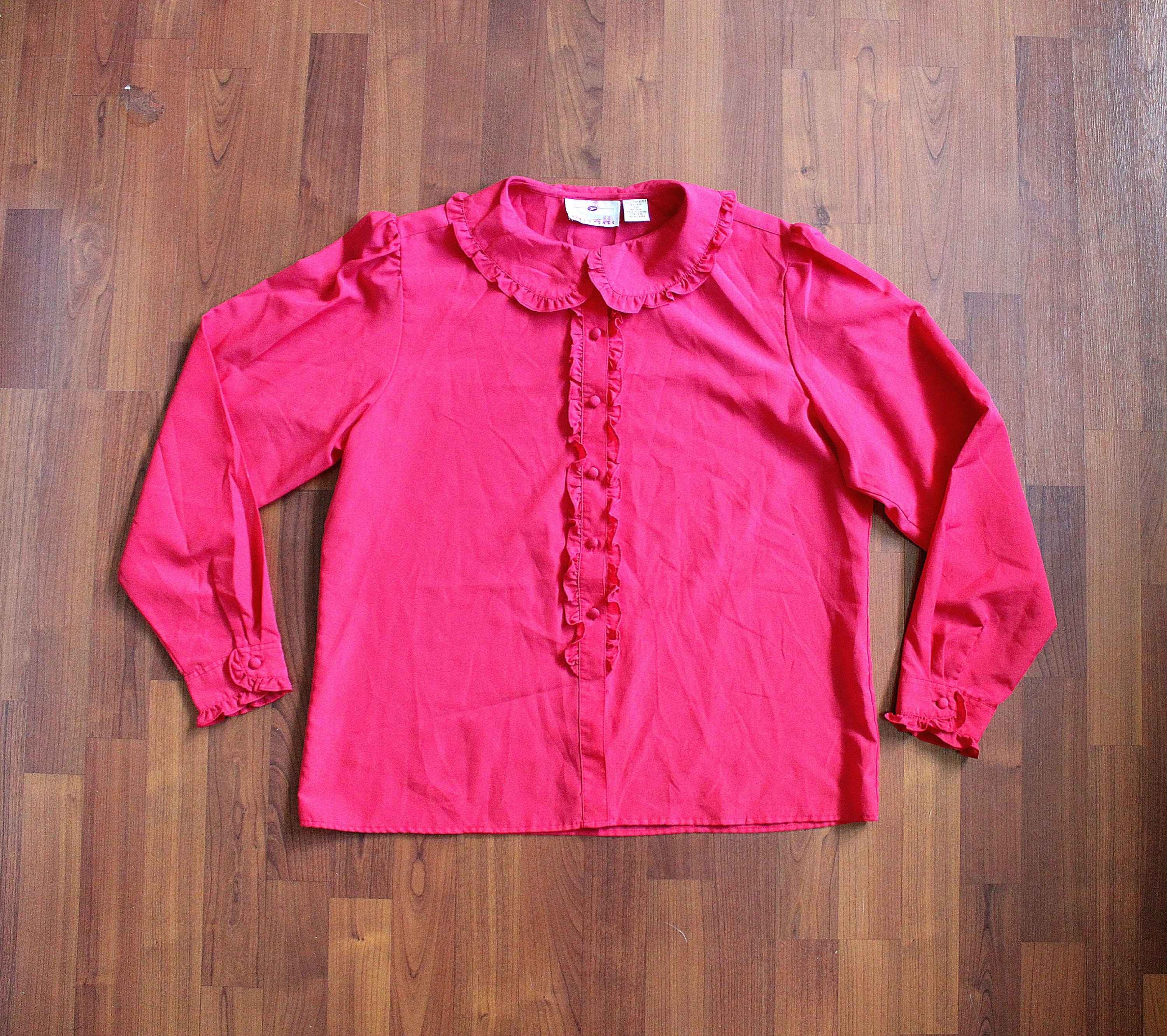 NWOT Worthington L Floral blouse Summer Fall, image size:3000x2664