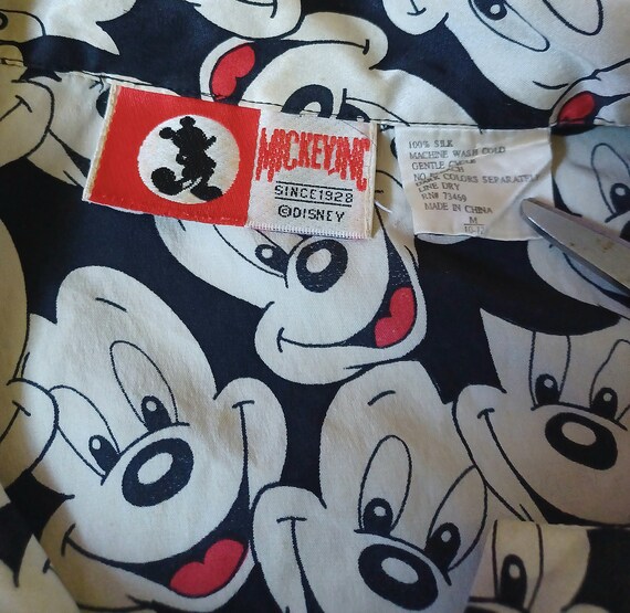 Vintage RARE 100% Silk Many Faves of Mickey Mouse… - image 3