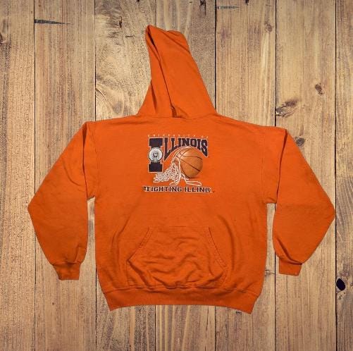 Orange Fighting Illini Hoodie Women's Colosseum Orange/Navy