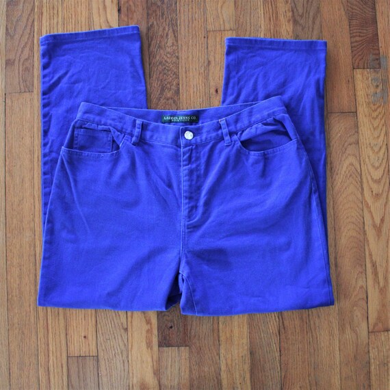 Vintage Bright Blue High Rise Mom Jeans 