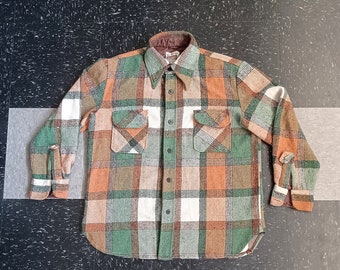 Campus 1950 Vintage Deadstock Nos Wool C.p.o Plaid Lined Usa Work 