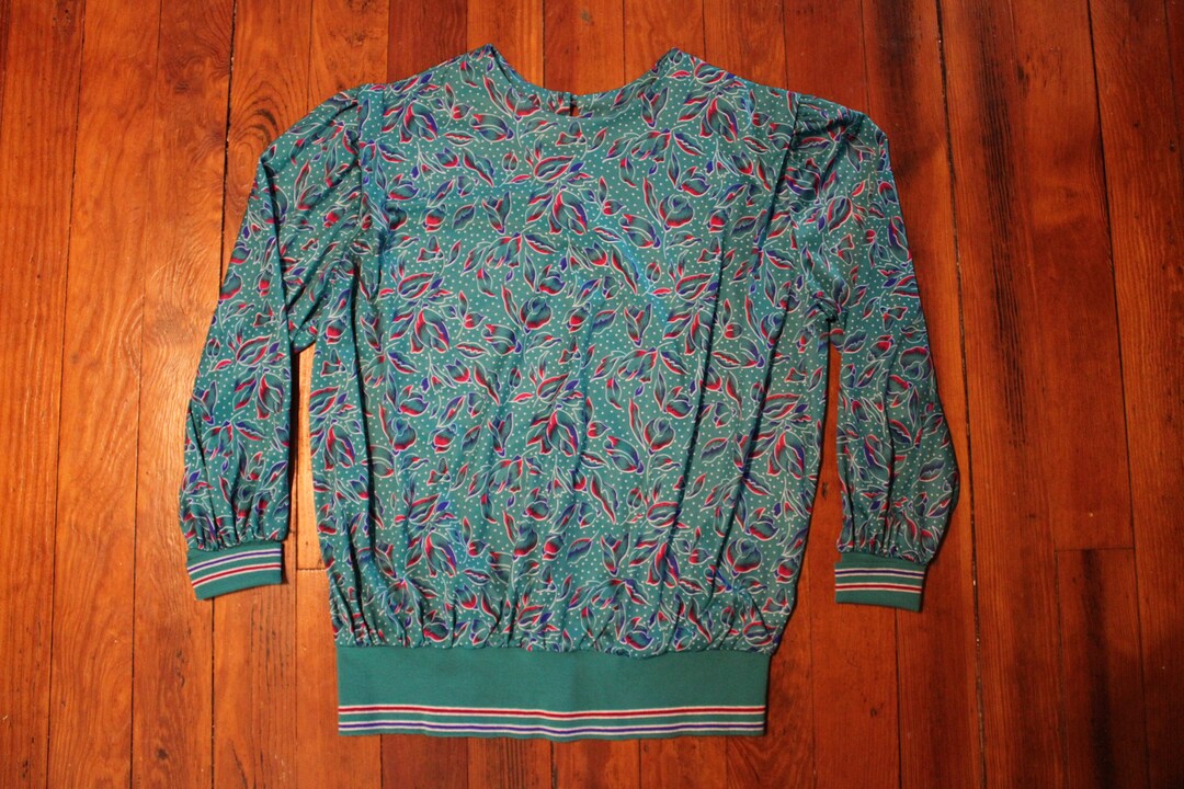 PULL-OVER TUNIQUE ABSOLUTELY FAMOUS – TAILLE L/2X – MANCHES LONGUES BLEU CANARD – NEUF AVEC ÉTIQUETTES