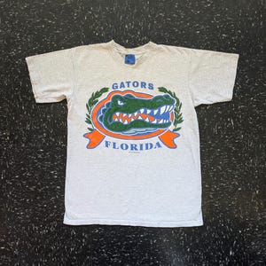 80s カナダ製 FLORIDA GATORS フットボール Tシャツ L 白