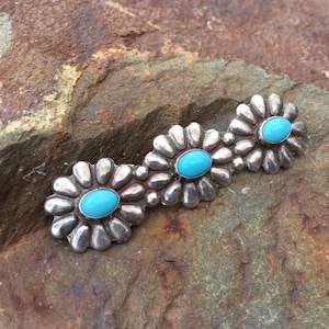 3 Sterling Silber Türkis Bar Brosche Brautjungfer Geschenk