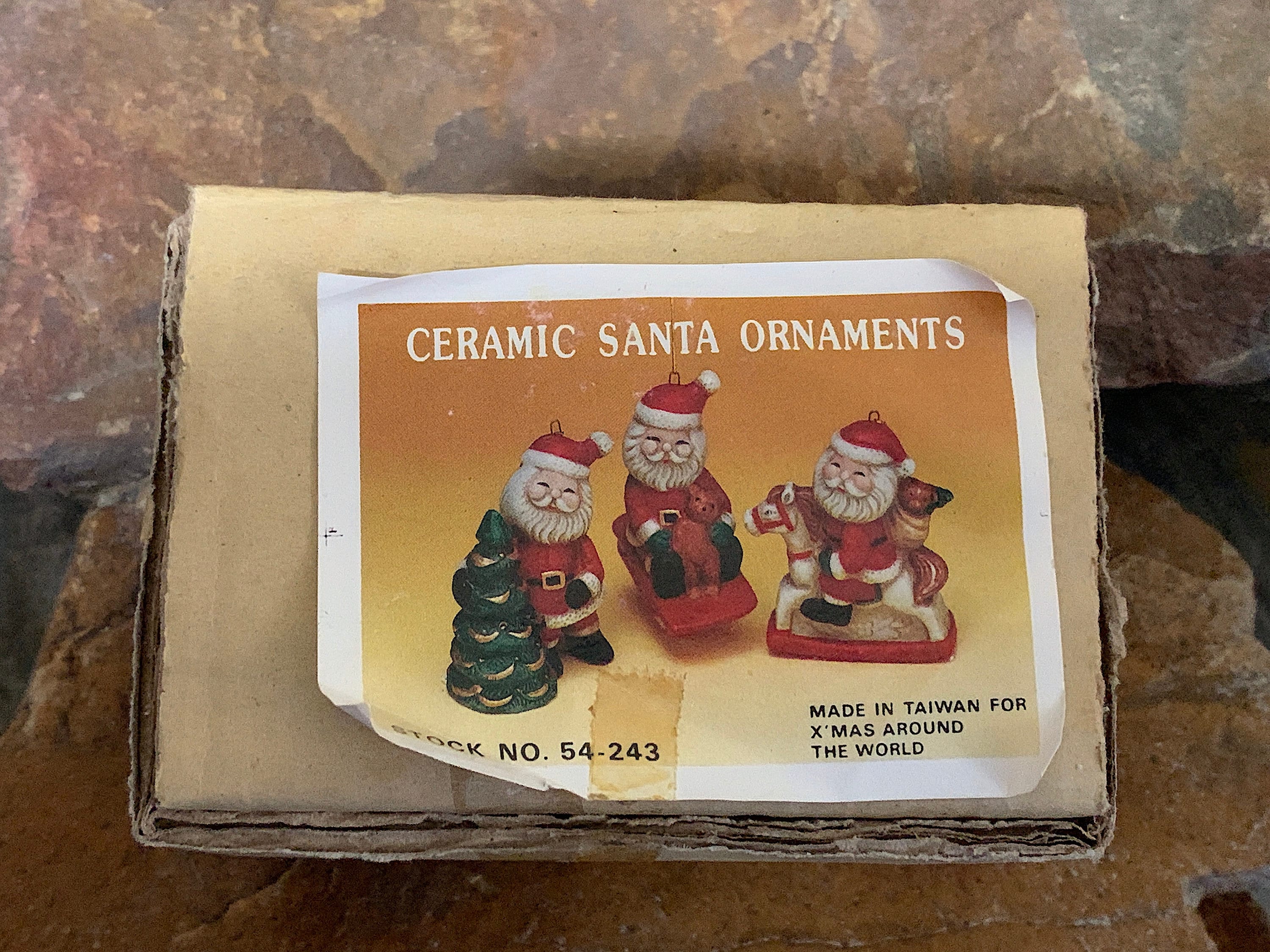 1980s X'mas Around the World Trio of Santas Set of 3 Taiwan