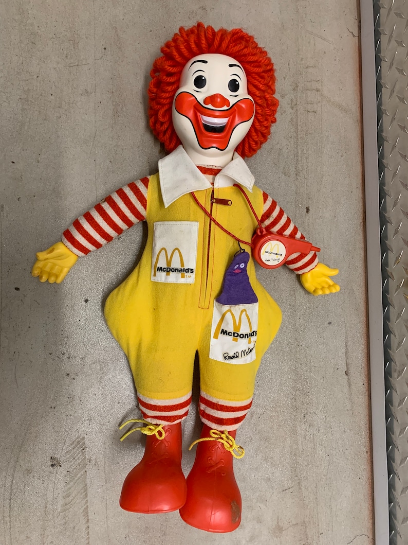 1978 Ronald McDonald Doll Hasbro Clown Doll image 7