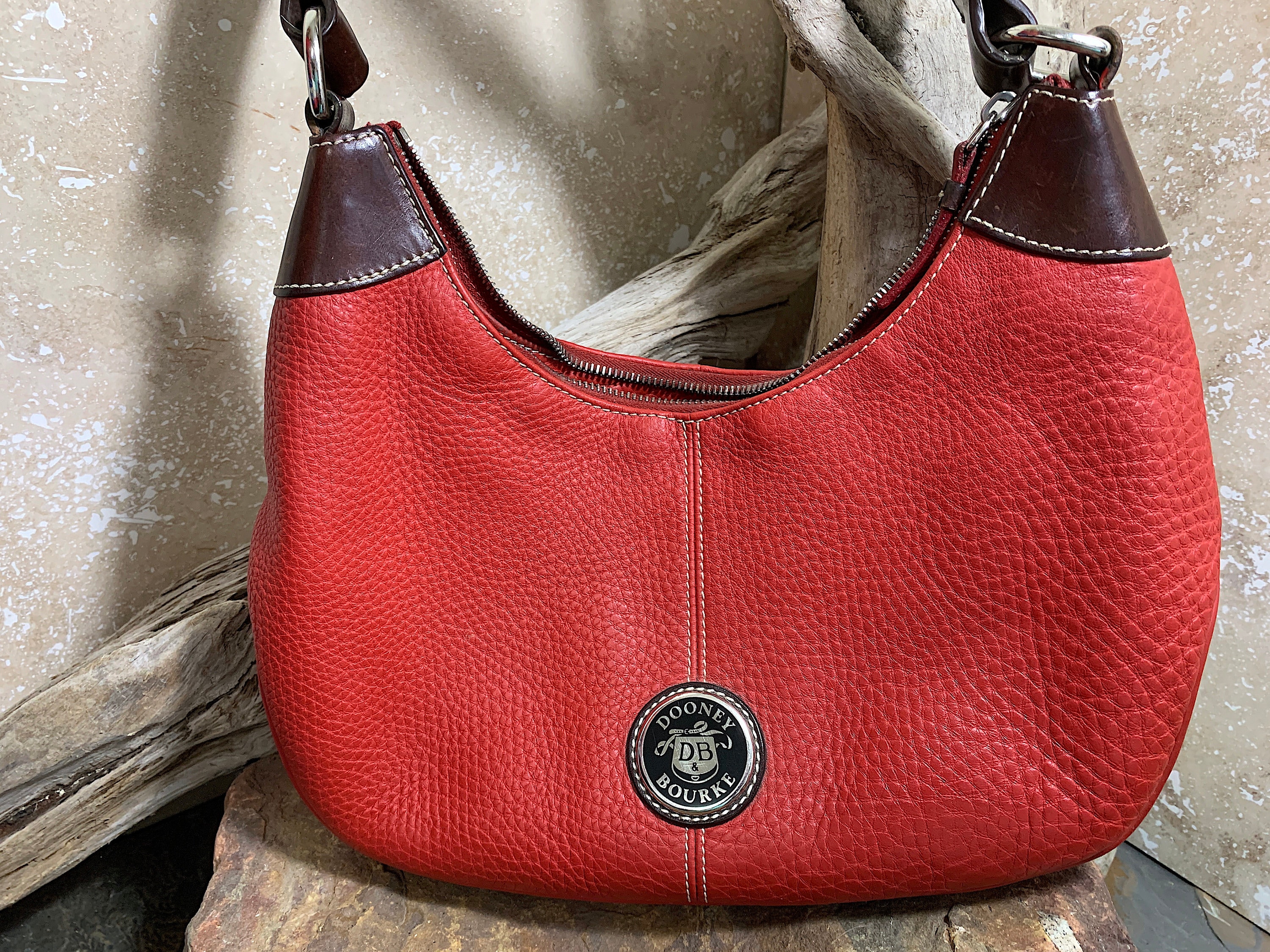 Leather handbag Dooney and Bourke Red in Leather - 36802927