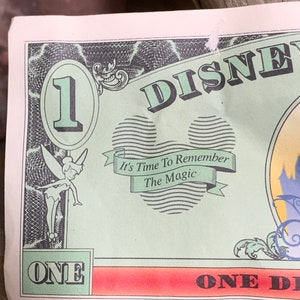 1997 A Disney Dollar Sorcerer Mickey front Cinderella Coach on back 25th Anniversary Disney World Extremely Rare image 7