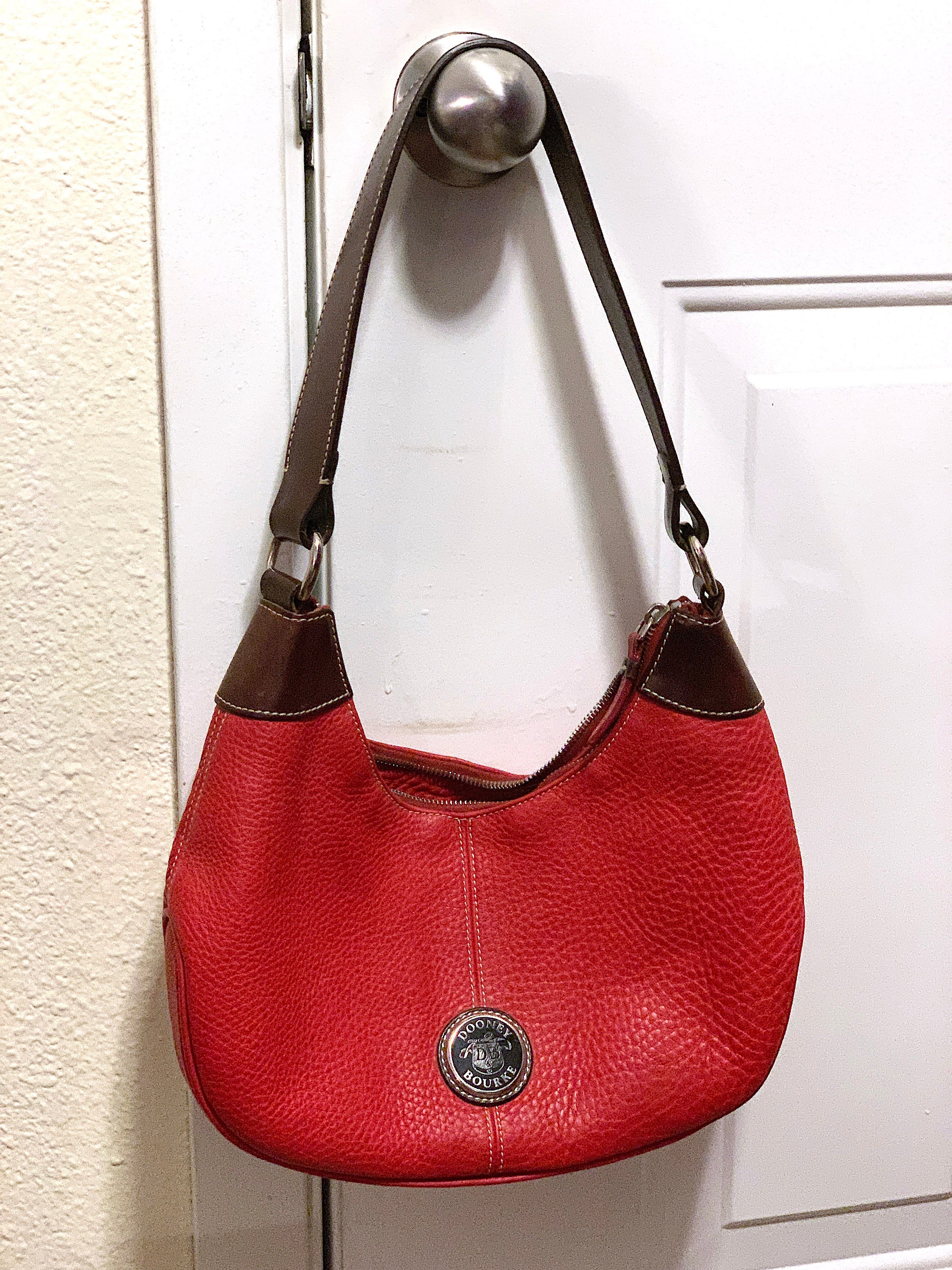 Medium Red Helen Hobo Purse - Soft Leather Bag | Laroll Bags