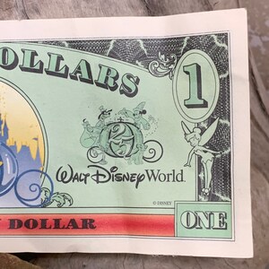 1997 A Disney Dollar Sorcerer Mickey front Cinderella Coach on back 25th Anniversary Disney World Extremely Rare image 8