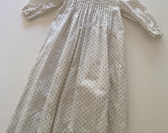 Antique Baby Gown with Pintuck Pleats in Long Full Length Boy Girl Infant Newborn