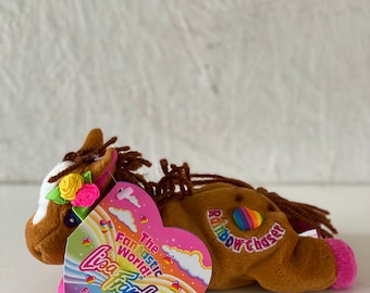 90s NWT Lisa Frank Rainbow Chaser Horse Plush Stuffed Animal With Original Tags