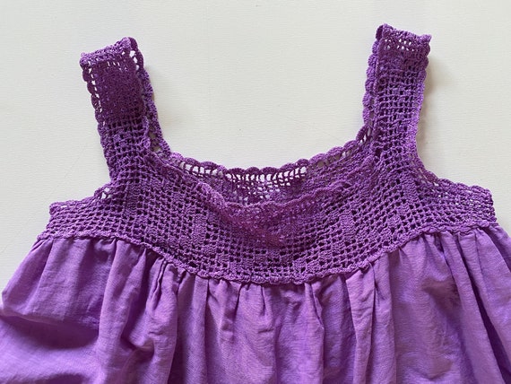 Vintage 60s Toddler Crochet & Lace Sundress // Ha… - image 3