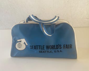 Vintage 1962 Seattle World's Fair United Airlines Mini Duffle Bag