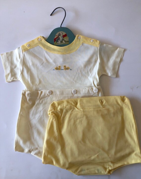 Vintage 40s 50s 3 Piece Romper Set Shirt + 2 Short