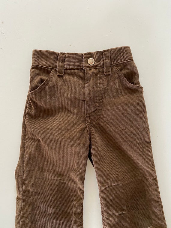70s Kids Health-tex Flare Brown Cords Toddler Cor… - image 2