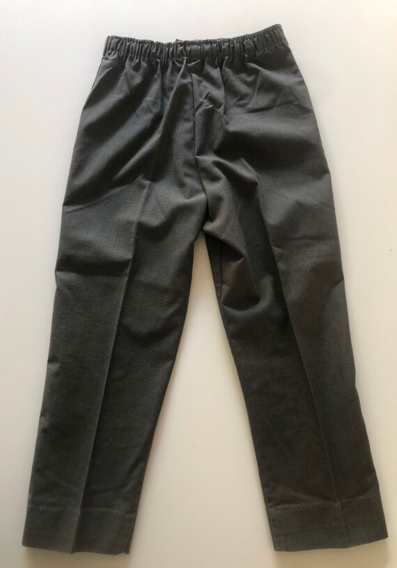 Vintage 60s Little Boys Trousers Smoky Gray Taper… - image 6