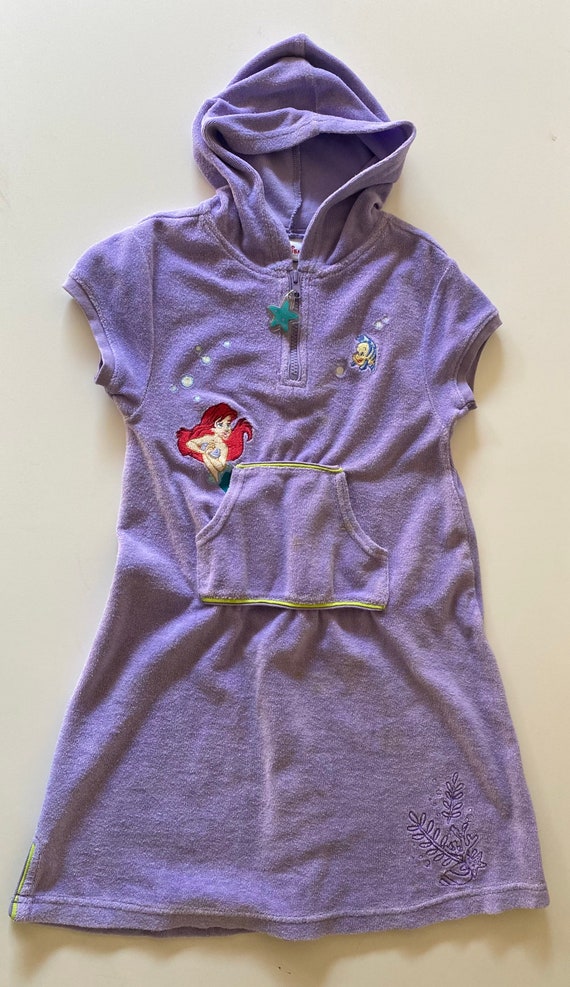 Vintage Little Mermaid Dress, Ariel Flounder Terry Cloth, Disney Store  (size 7/8) - Etsy