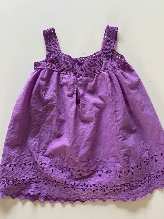 Vintage 60s Toddler Crochet & Lace Sundress // Ha… - image 4