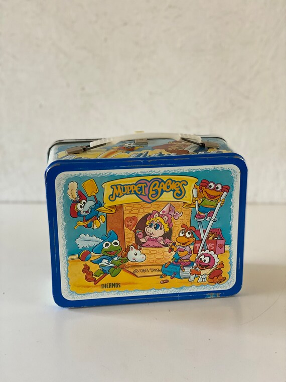 Vintage Muppet Babies Lunch Box and Thermos 1985 Kermit Gonzo Miss