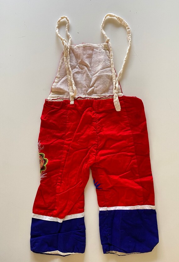 Vintage Toddler Embroidered Overalls + Puffy Jack… - image 6