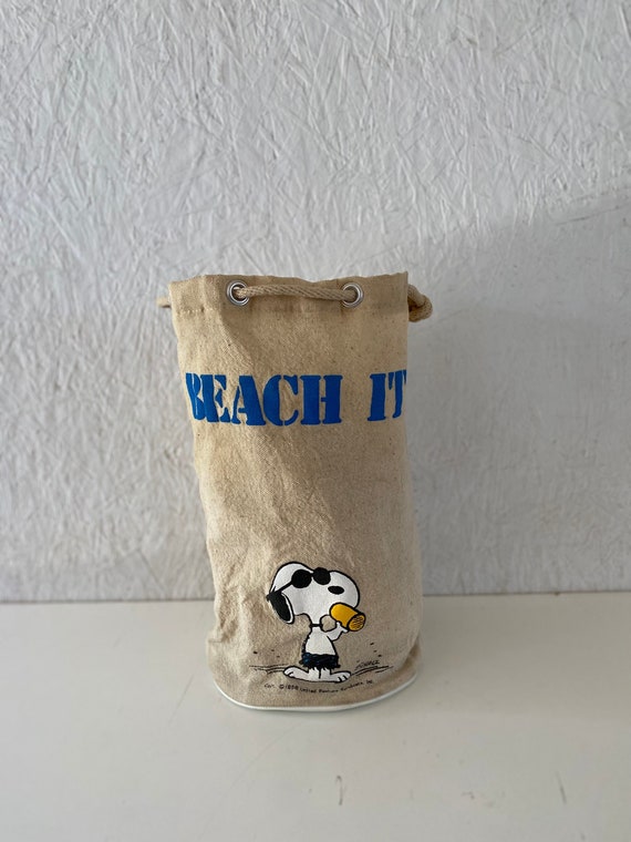 Vintage 60s 70s Snoopy Beach Bag Small Kids Size "